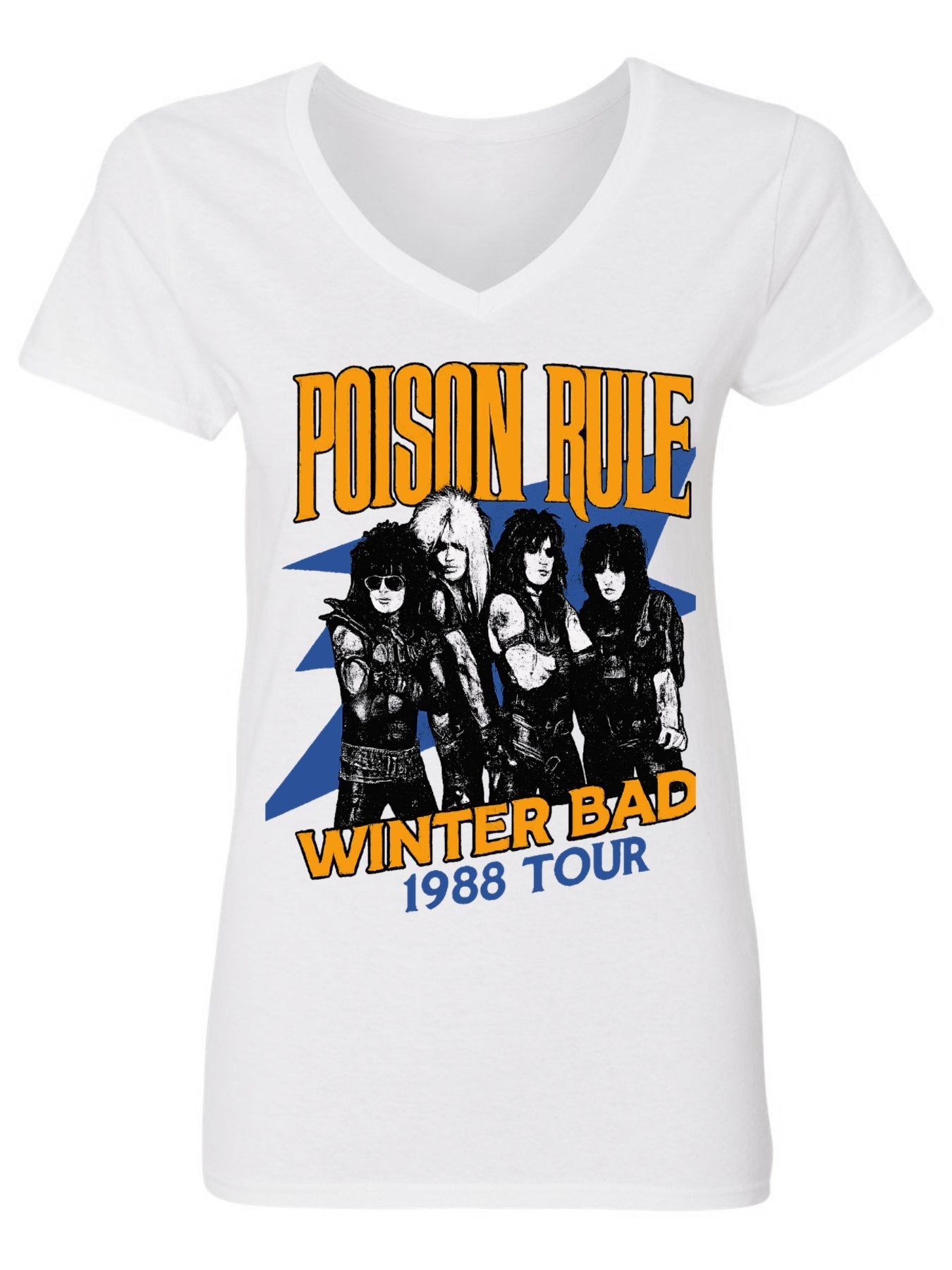 V-neck Women's Cotton T-shirt POISON RULE