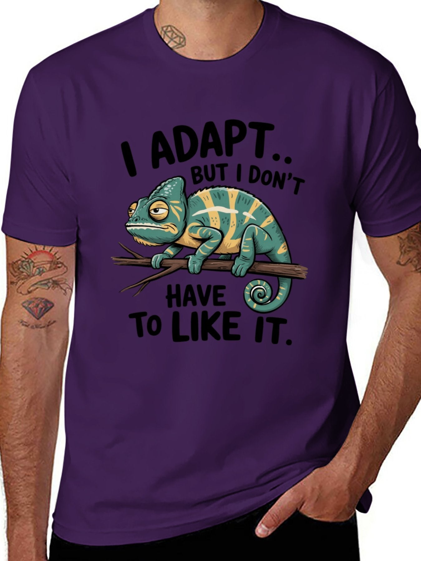 Funny Animals Unisex Cotton T-Shirt with Front Heat Transfer Print Xg2wdsfcplrx