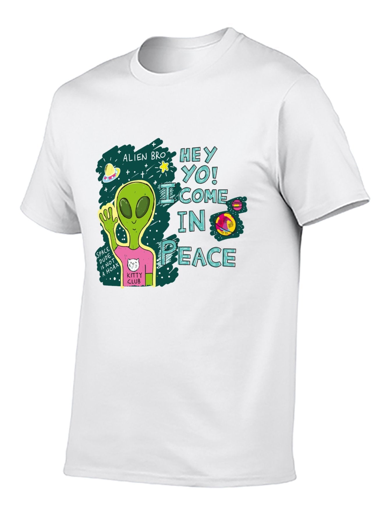 Funny Animals Unisex Cotton T-Shirt with Front Heat Transfer Print Xg2wd26wl2vp