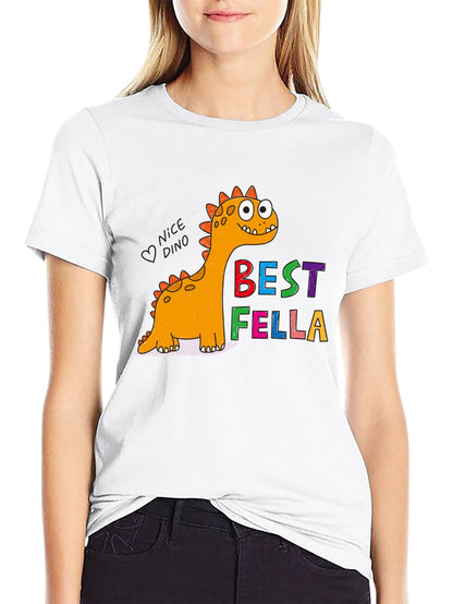 Funny Animals Unisex Cotton T-Shirt with Front Heat Transfer Print Xg2wdsbrgznv