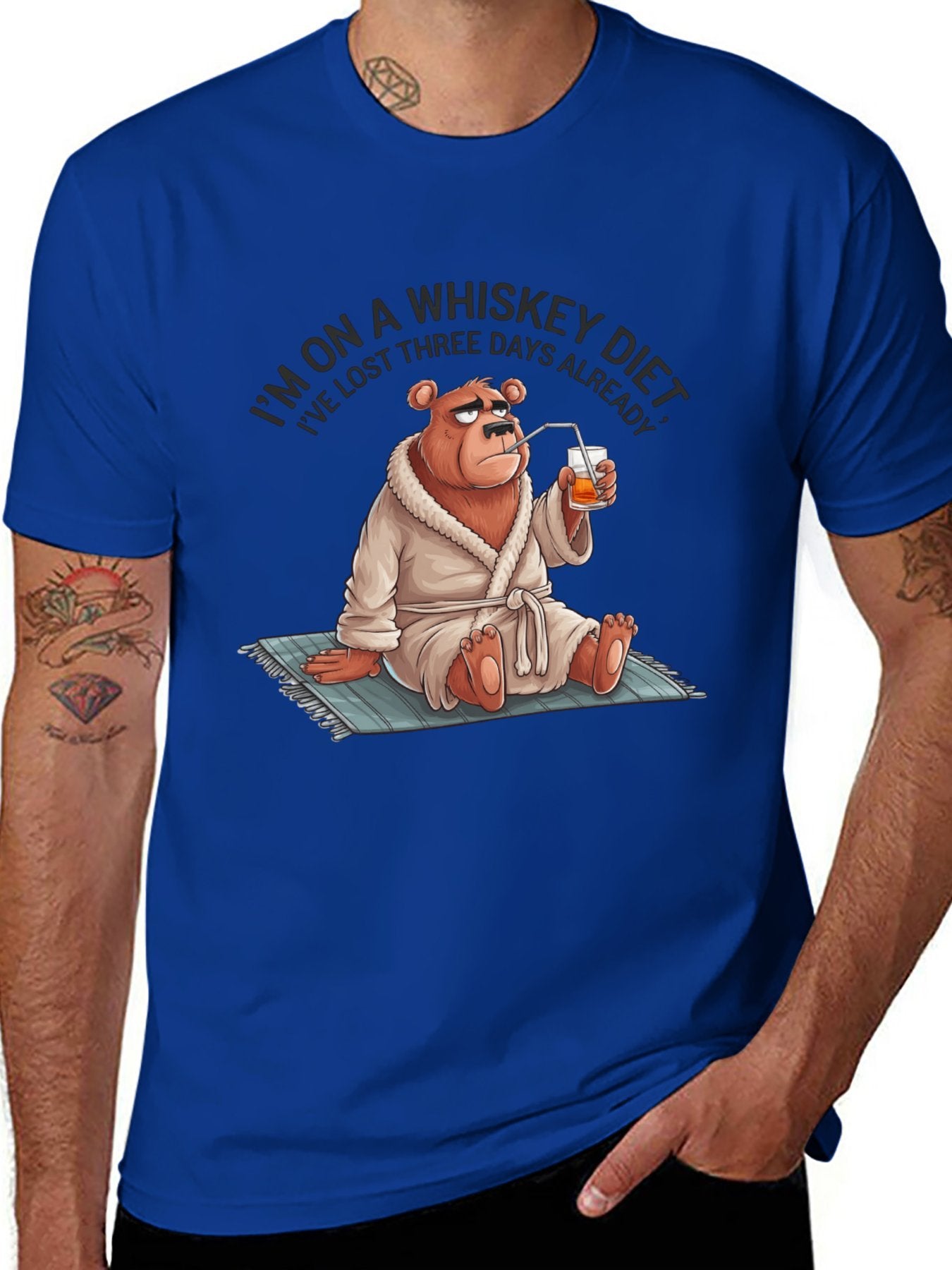 Funny Animals Unisex Cotton T-Shirt with Front Heat Transfer Print Xg2wd2sv4ort