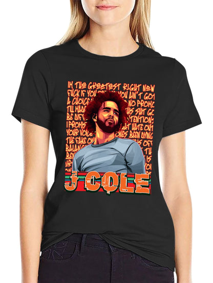 Music Unisex Cotton T-Shirt with Front Heat Transfer Print Xbbxy8gh6cvm