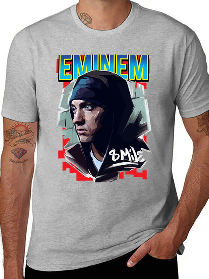 Music Unisex Cotton T-Shirt with Front Heat Transfer Print Xbbxy8z1lc3v