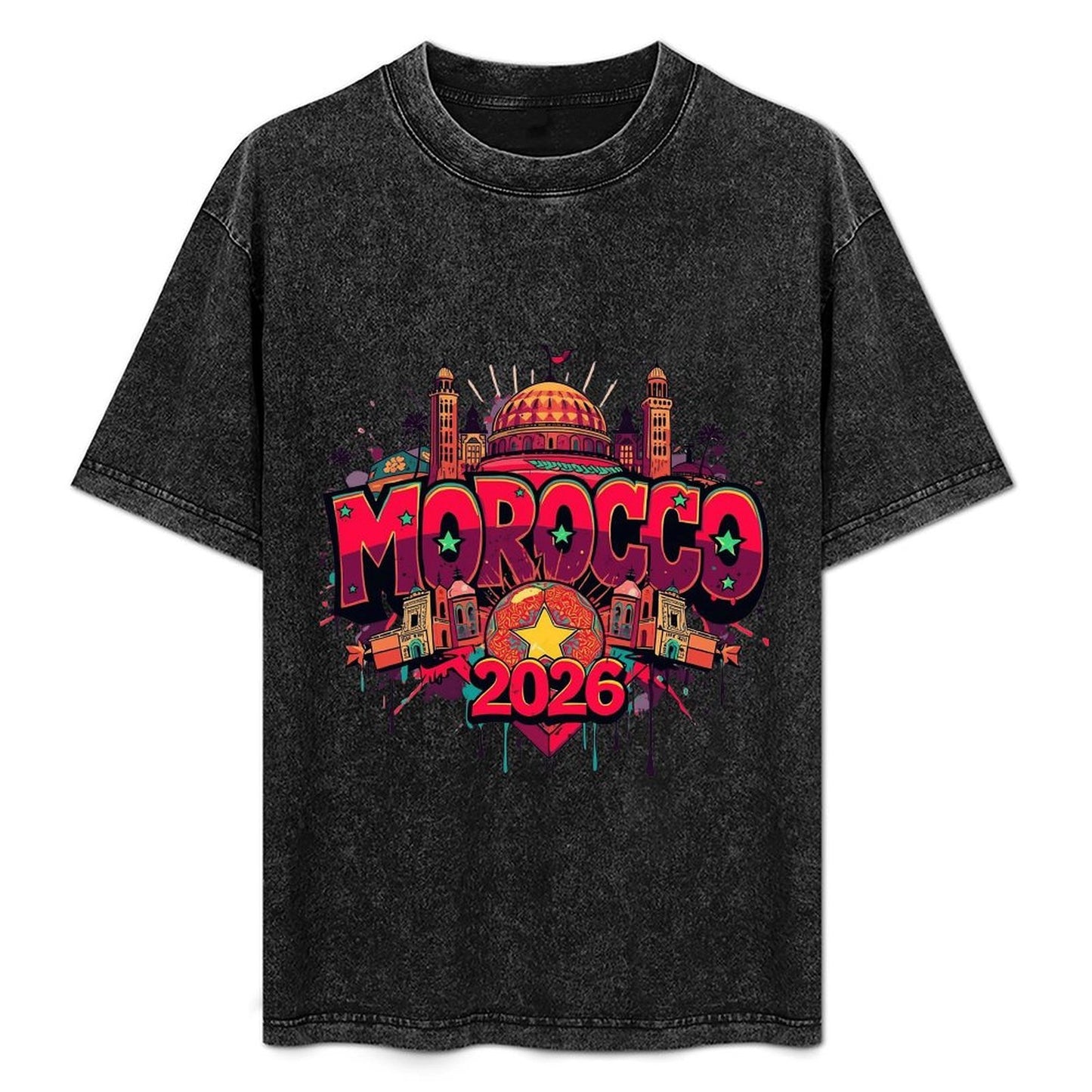 2026 World Cup Cotton T-Shirt Morocco