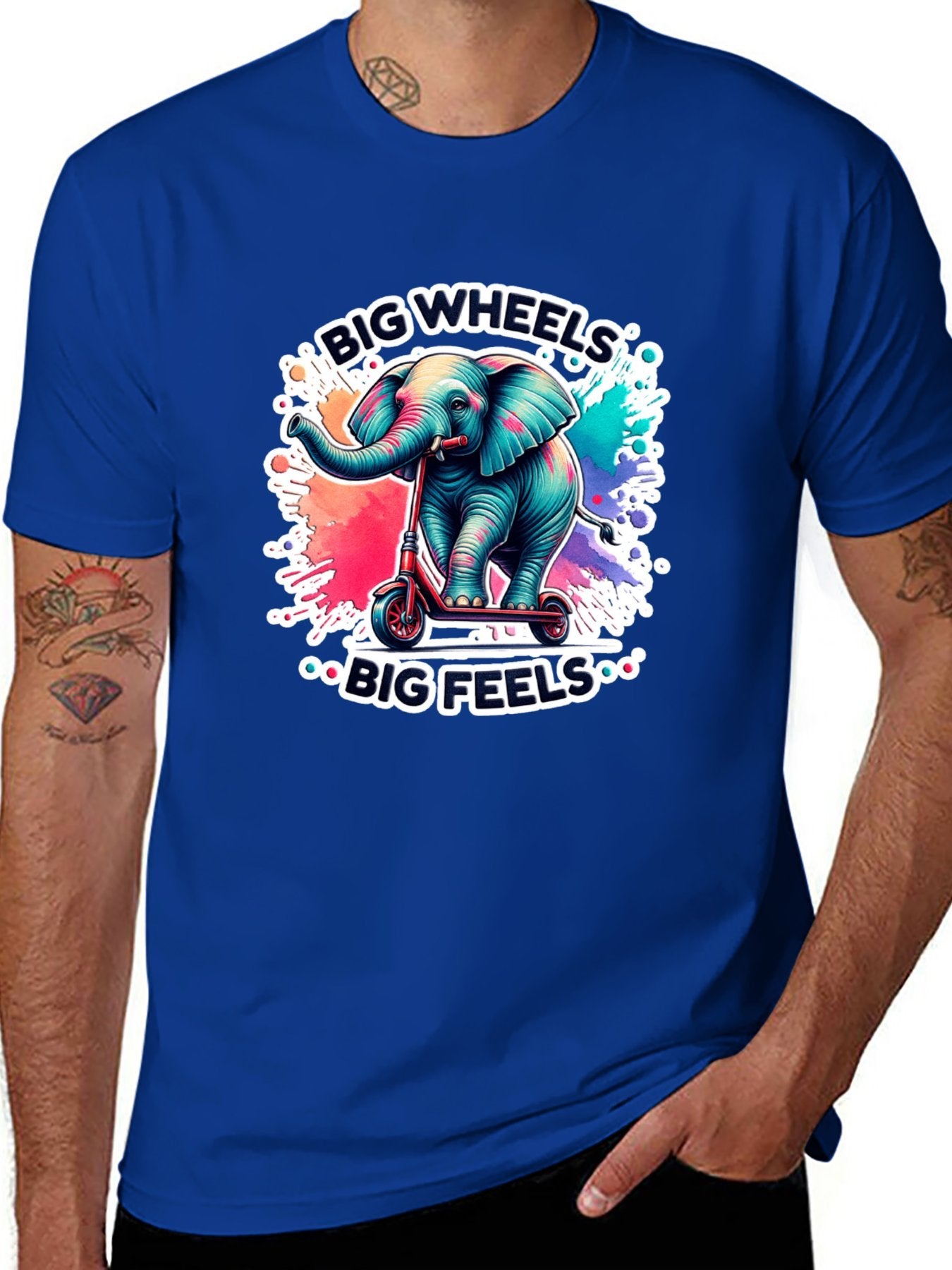 Funny Animals Unisex Cotton T-Shirt with Front Heat Transfer Print Xg2wd21tt06t
