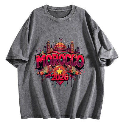 2026 World Cup Cotton T-Shirt Morocco