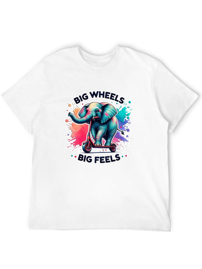 Funny Animals Unisex Cotton T-Shirt with Front Heat Transfer Print Xg2wd21tt06t