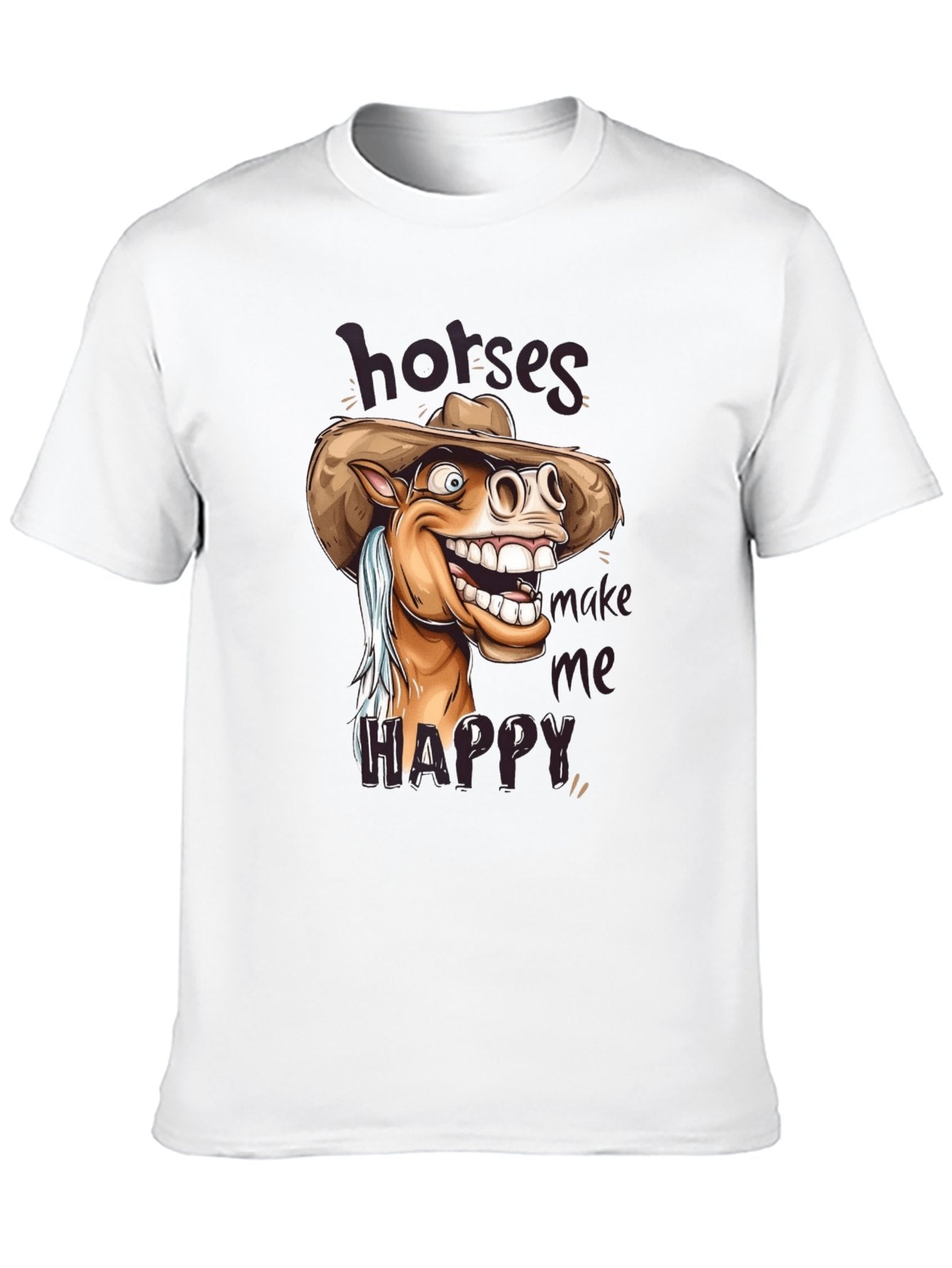 Funny Animals Unisex Cotton T-Shirt with Front Heat Transfer Print Xg2wd2lpy0g1