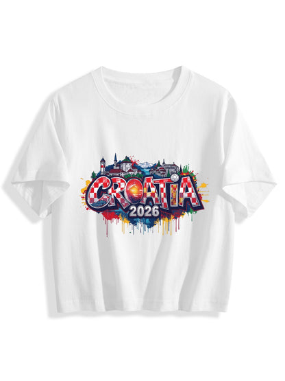 World Cup 2026 Women's Crop Top T-Shirt Croatia