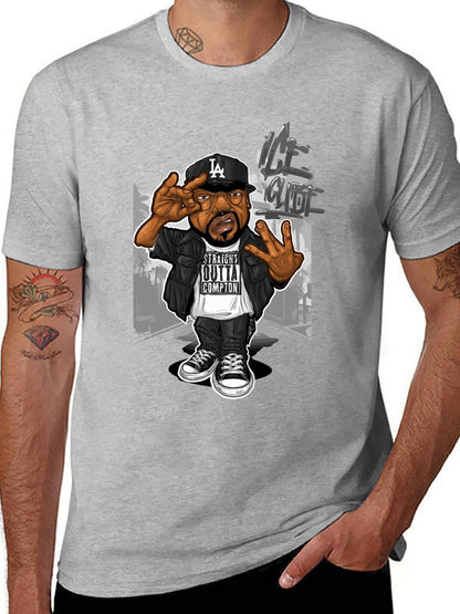 Music Unisex Cotton T-Shirt with Front Heat Transfer Print Xbbxy2c3evwc
