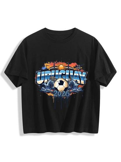 World Cup 2026 Women's Crop Top T-Shirt Uruguay
