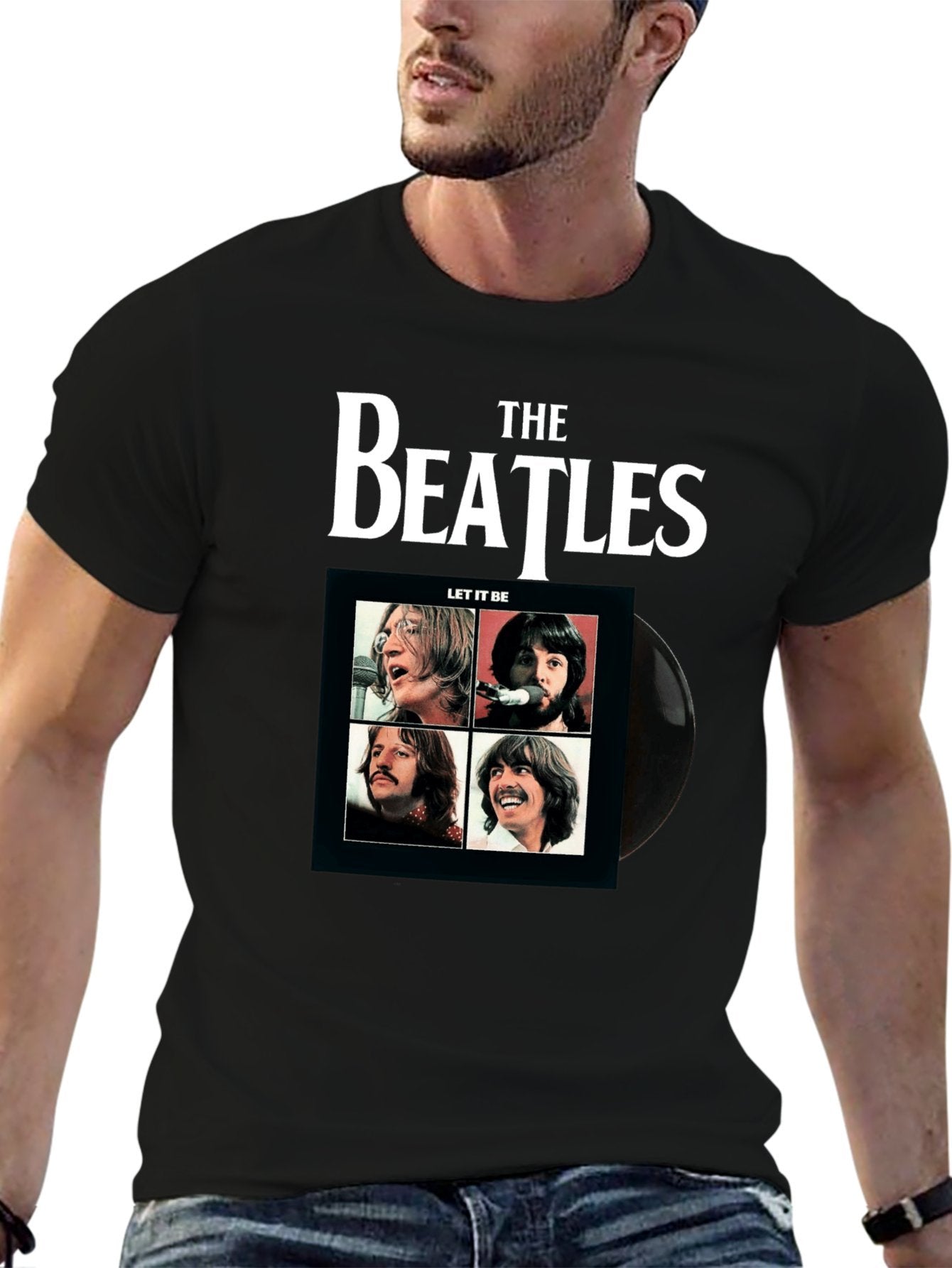 Music Unisex Cotton T-Shirt with Front Heat Transfer Print Xbb950j4vnug