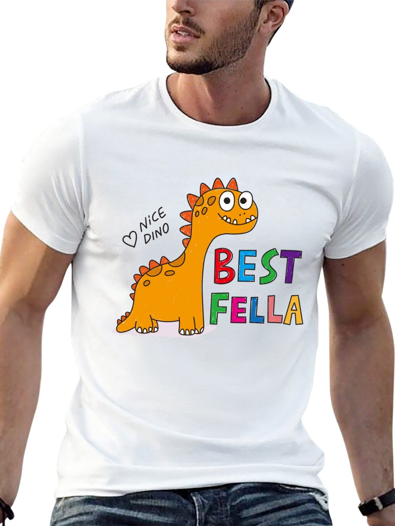 Funny Animals Unisex Cotton T-Shirt with Front Heat Transfer Print Xg2wdsbrgznv