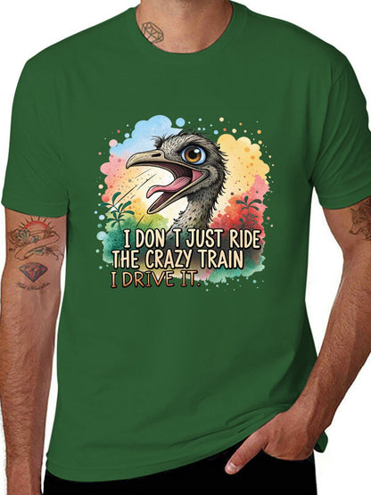 Funny Animals Unisex Cotton T-Shirt with Front Heat Transfer Print Xg2wdsghu3oc