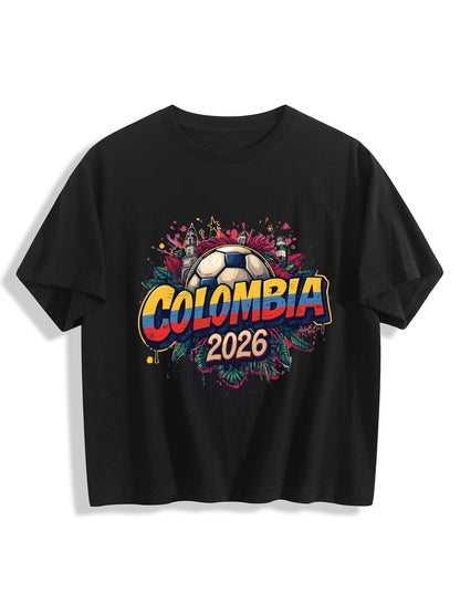 World Cup 2026 Women's Crop Top T-Shirt Colombia