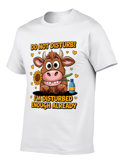 Funny Animals Unisex Cotton T-Shirt with Front Heat Transfer Print Xg2wd22hk95d