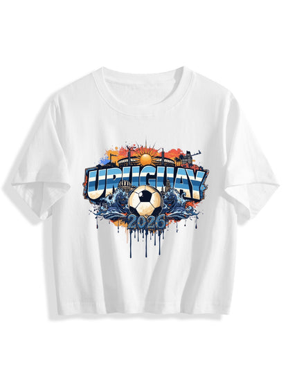 World Cup 2026 Women's Crop Top T-Shirt Uruguay