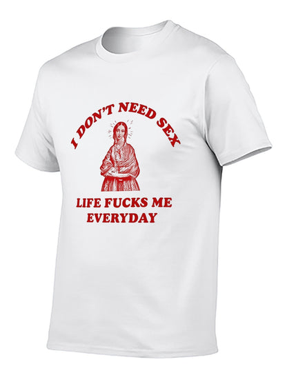 Unisex Cotton T-Shirt with Front Heat Transfer Printxg2kfceozc6q