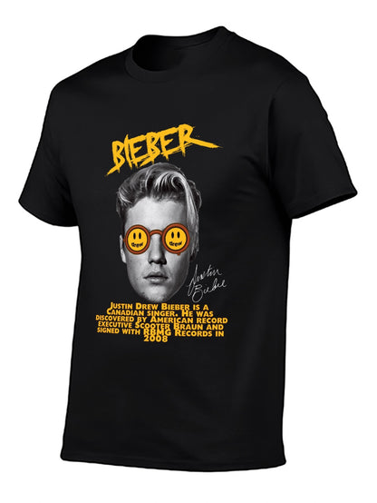 Music Unisex Cotton T-Shirt with Front Heat Transfer Print Xbbxo2q4v5ye