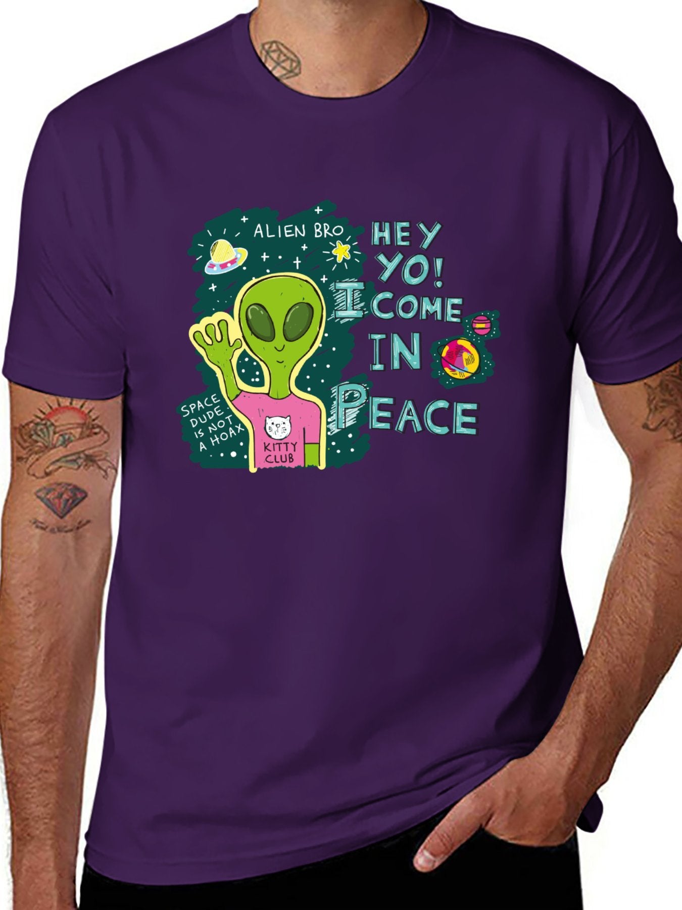 Funny Animals Unisex Cotton T-Shirt with Front Heat Transfer Print Xg2wd26wl2vp