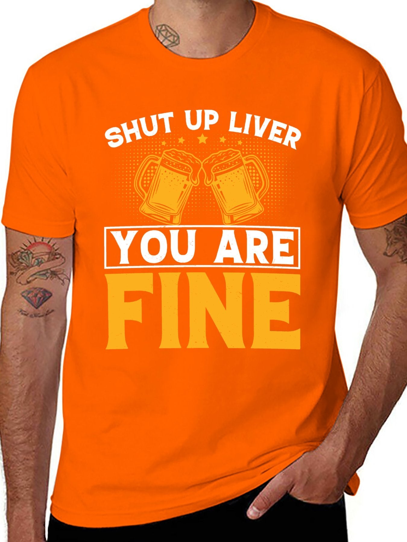 Unisex Cotton T-Shirt with Front Heat Transfer Printxb4v2e3oen2v