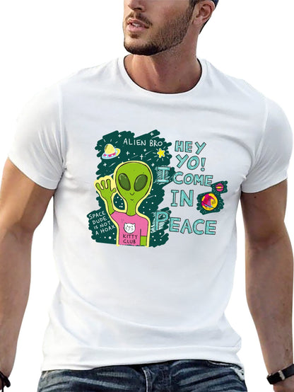 Funny Animals Unisex Cotton T-Shirt with Front Heat Transfer Print Xg2wd26wl2vp