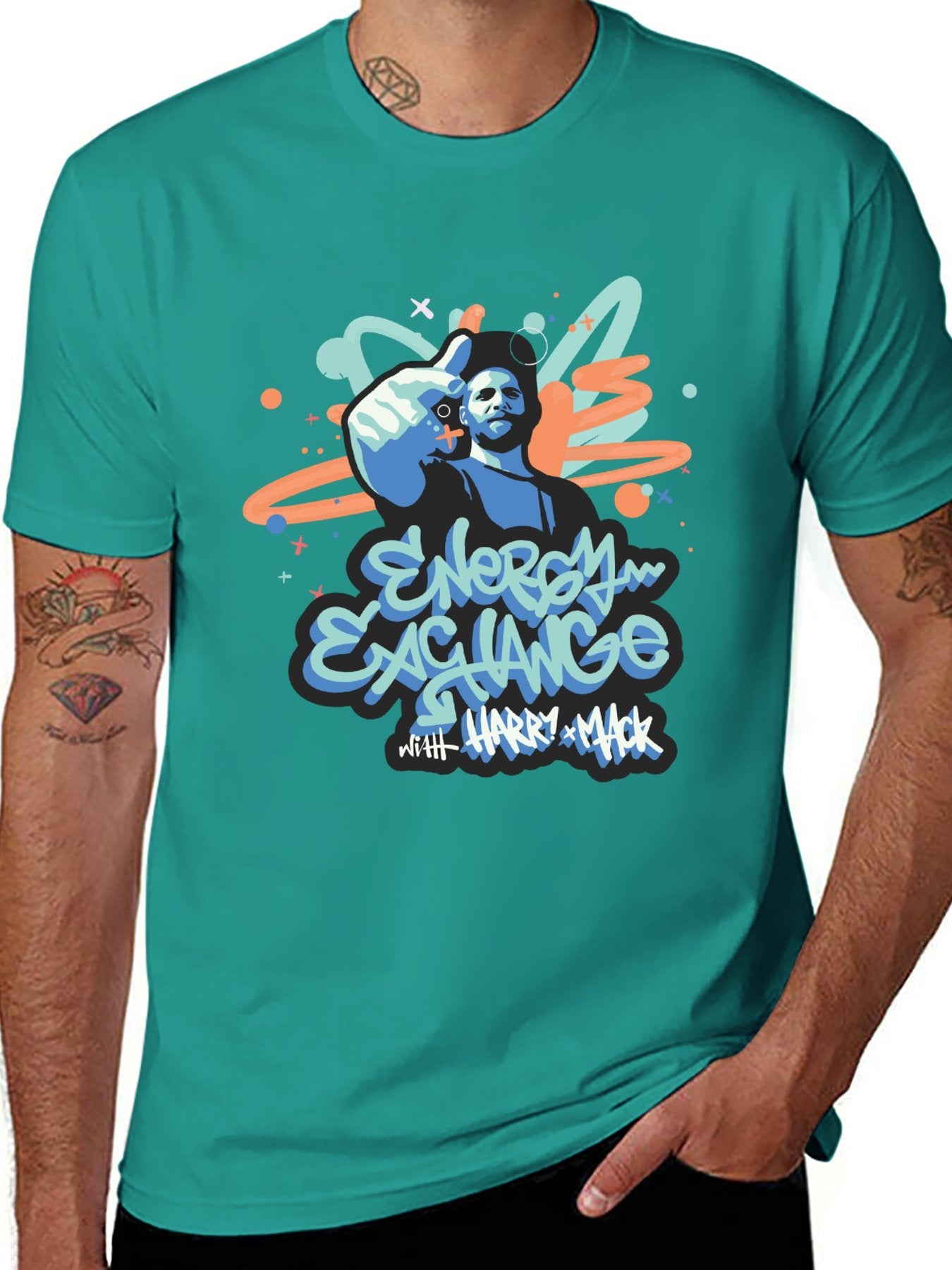 Music Unisex Cotton T-Shirt with Front Heat Transfer Print Xbbxy823oqtp