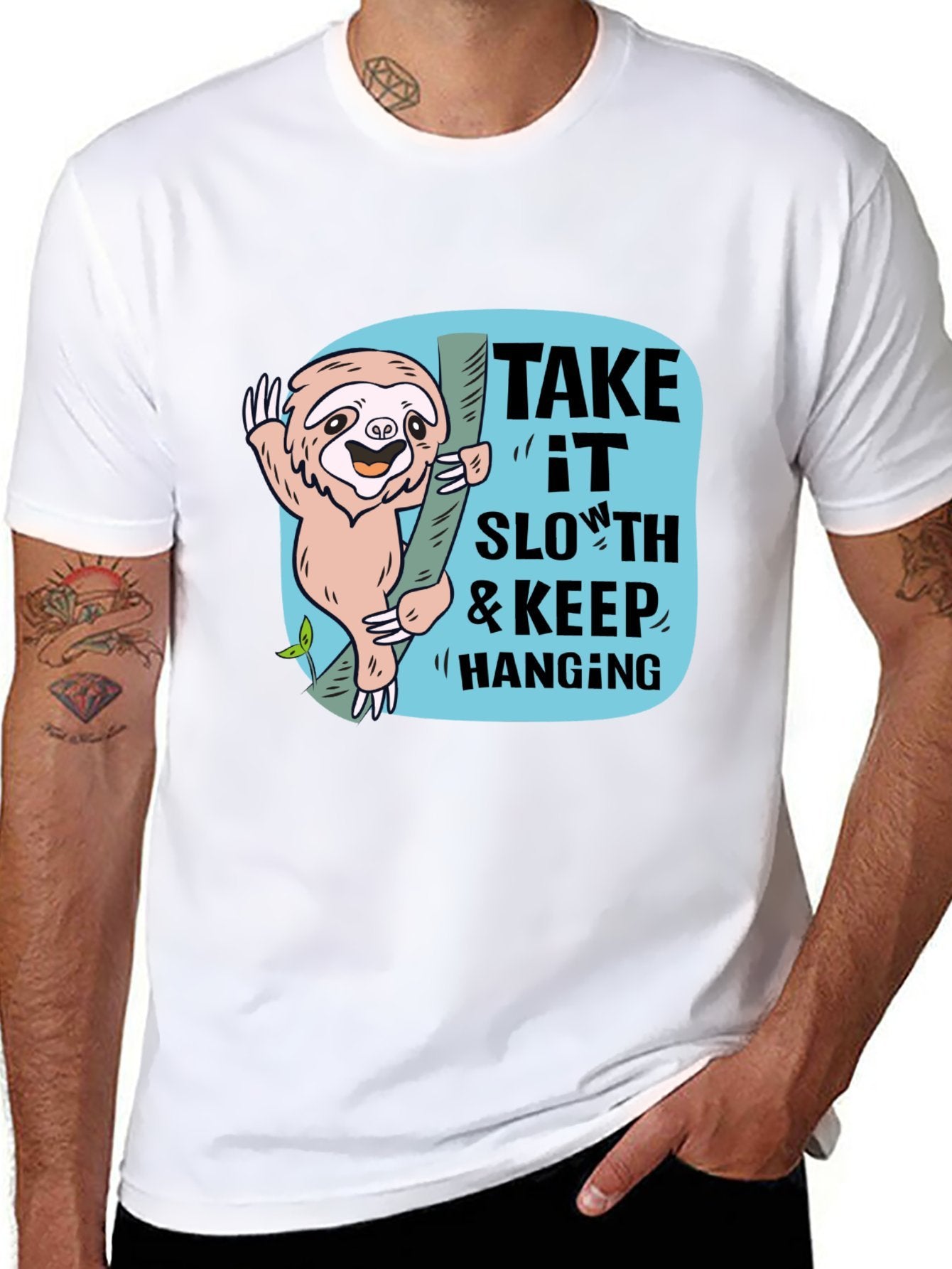 Funny Animals Unisex Cotton T-Shirt with Front Heat Transfer Print Xg2wdd3dtmrg
