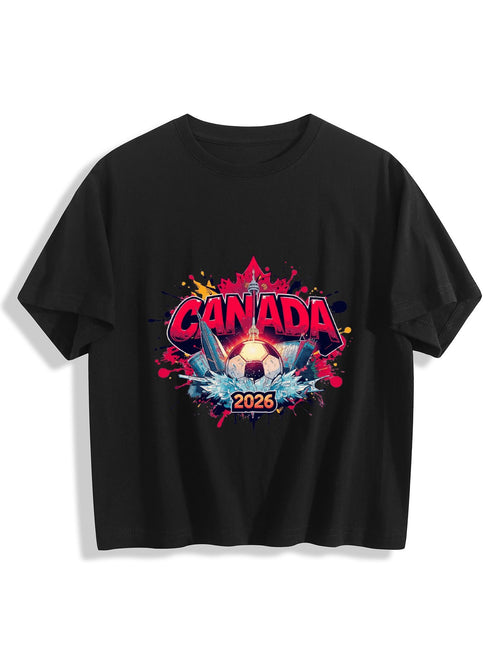World Cup 2026 Women's Crop Top T-Shirt Canada