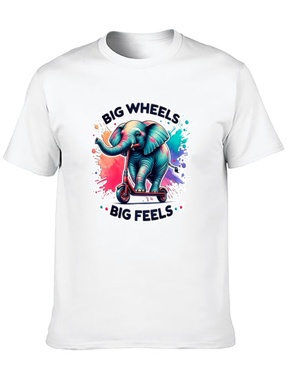 Funny Animals Unisex Cotton T-Shirt with Front Heat Transfer Print Xg2wd21tt06t