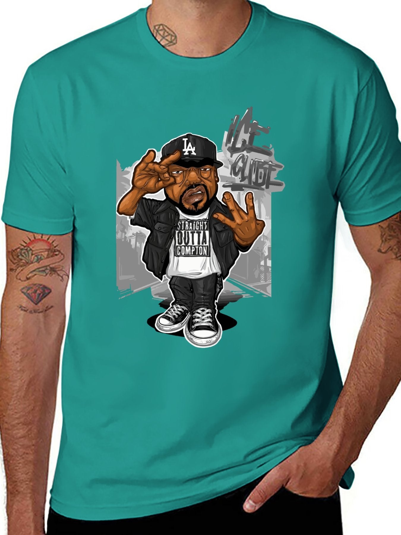 Music Unisex Cotton T-Shirt with Front Heat Transfer Print Xbbxy2c3evwc
