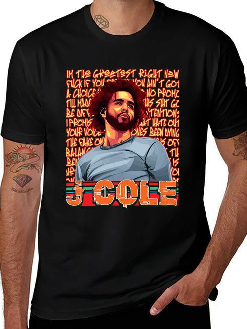Music Unisex Cotton T-Shirt with Front Heat Transfer Print Xbbxy8gh6cvm