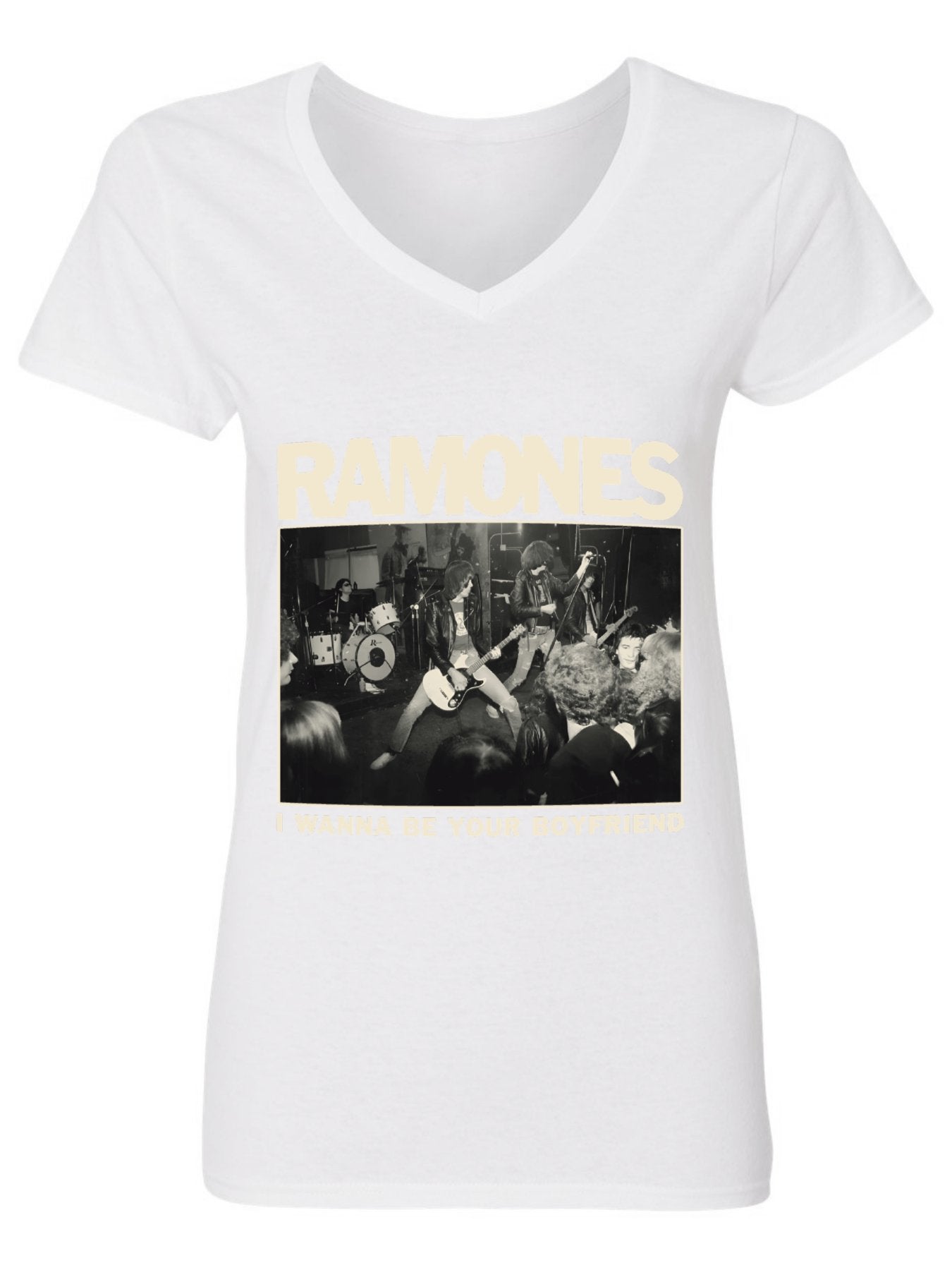 V-neck Women's Cotton T-shirt ROMONES