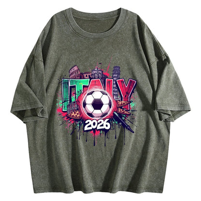 2026 World Cup Cotton T-Shirt Italy