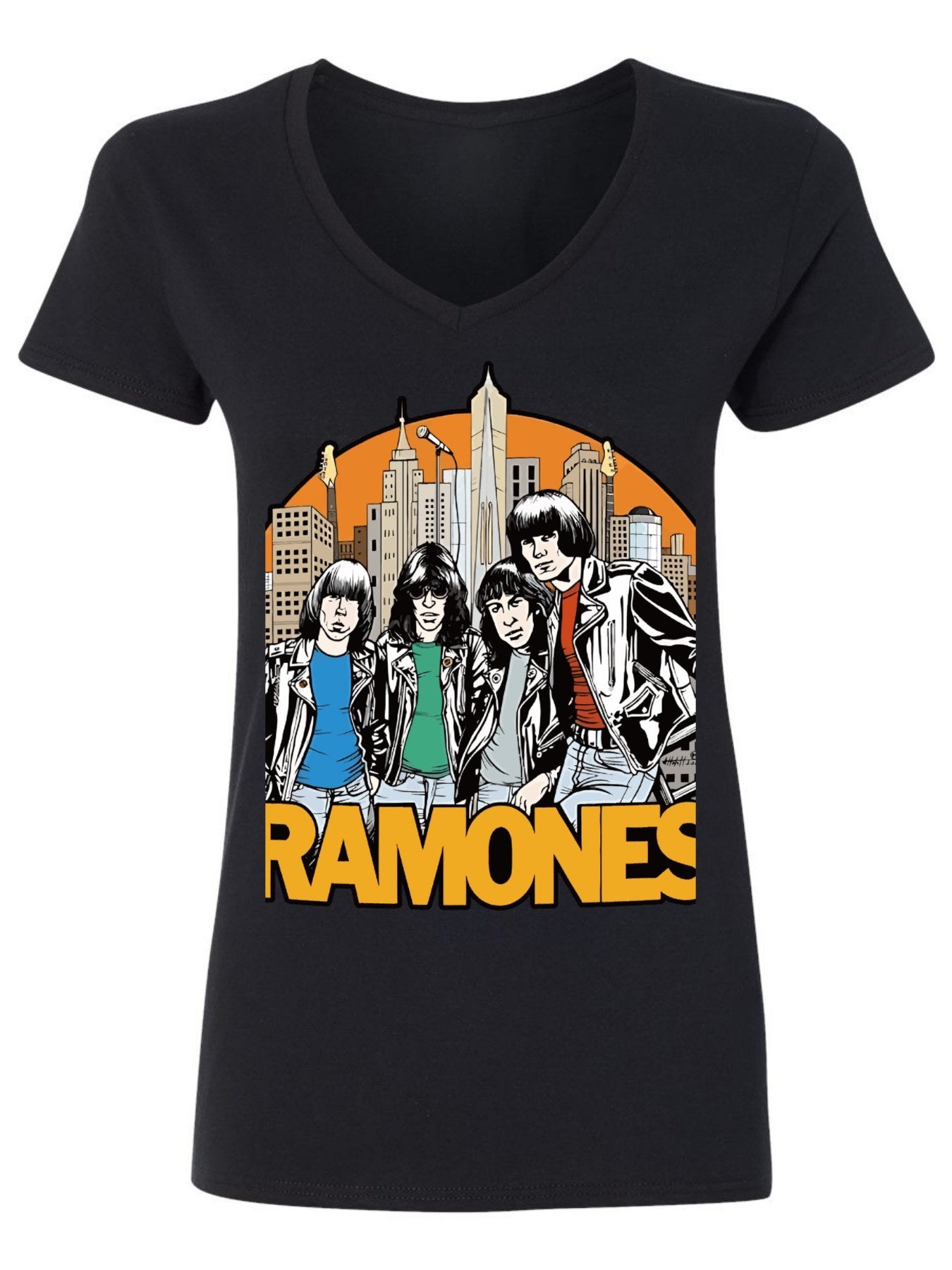 V-neck Women's Cotton T-shirt ROMONES2