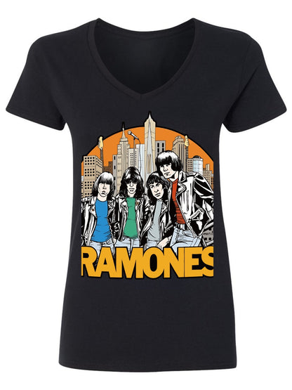 V-neck Women's Cotton T-shirt ROMONES2