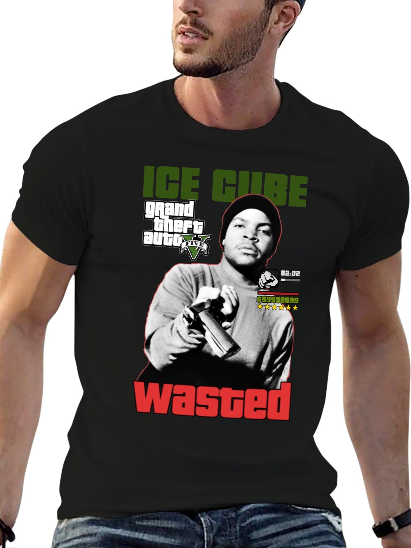 Music Unisex Cotton T-Shirt with Front Heat Transfer Print Xbb950b9pdyk