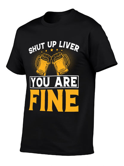 Unisex Cotton T-Shirt with Front Heat Transfer Printxb4v2e3oen2v