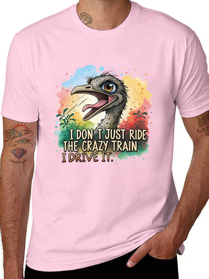 Funny Animals Unisex Cotton T-Shirt with Front Heat Transfer Print Xg2wdsghu3oc