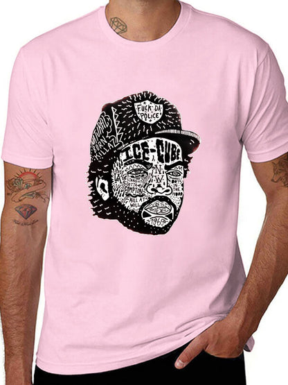 Music Unisex Cotton T-Shirt with Front Heat Transfer Print Xbb95q7ftsr1