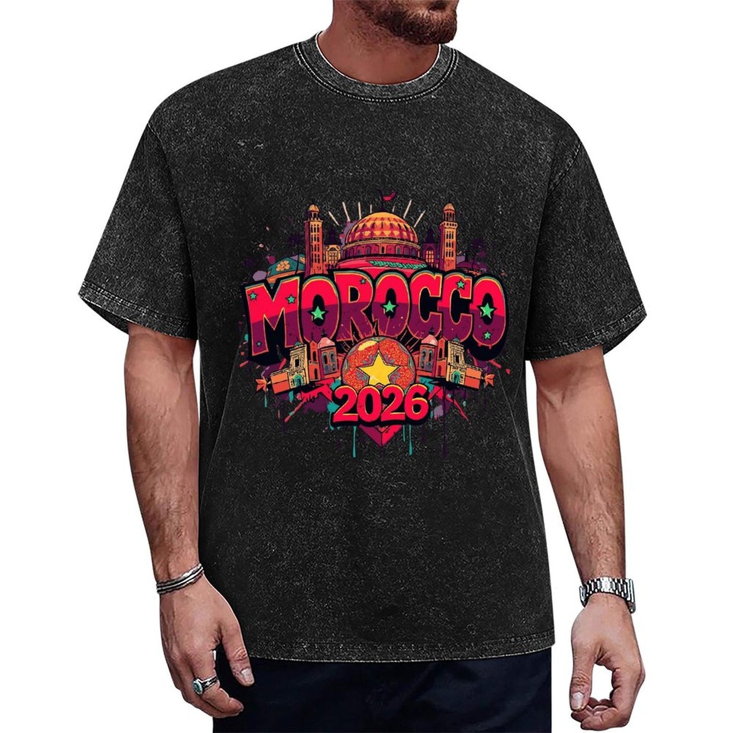 2026 World Cup Cotton T-Shirt Morocco