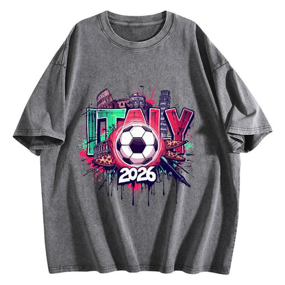 2026 World Cup Cotton T-Shirt Italy