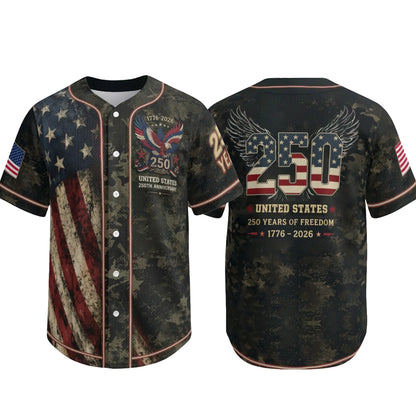 USA 250th Anniversary Baseball 1776-2026 Patriotic Shirt