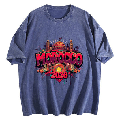 2026 World Cup Cotton T-Shirt Morocco