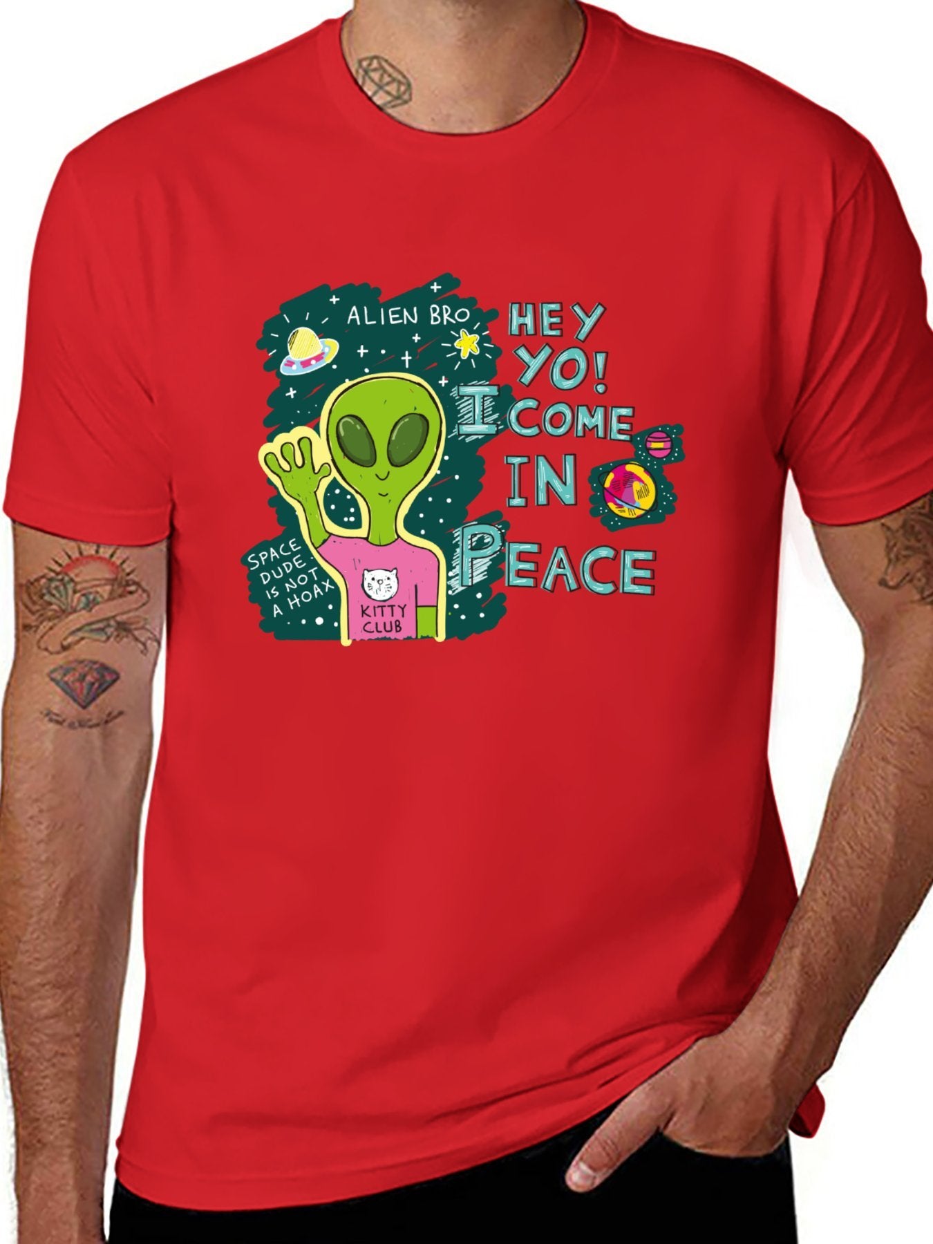 Funny Animals Unisex Cotton T-Shirt with Front Heat Transfer Print Xg2wd26wl2vp