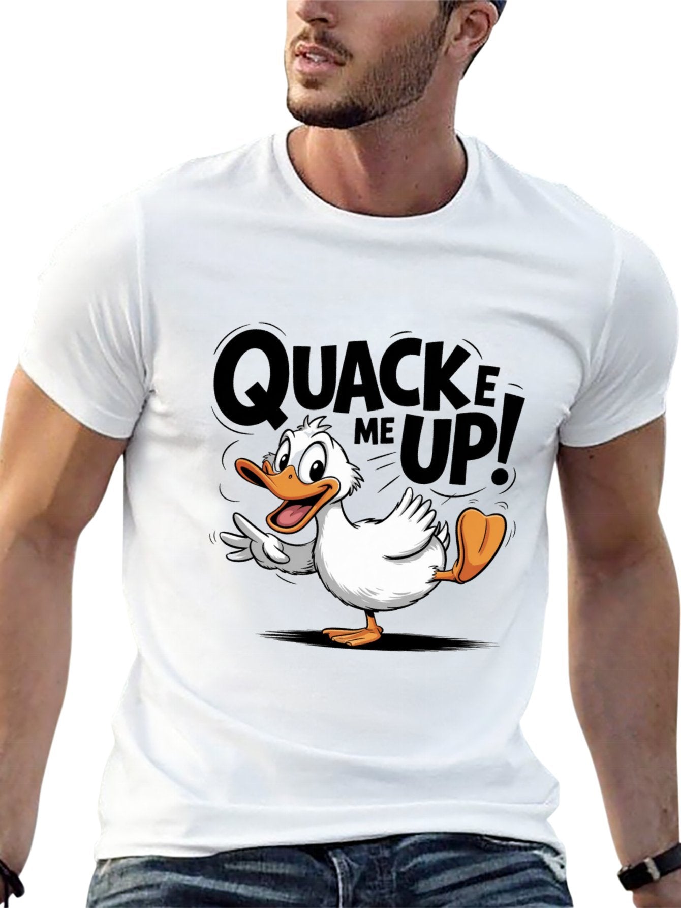 Funny Animals Unisex Cotton T-Shirt with Front Heat Transfer Print Xg2wdskdmg6q