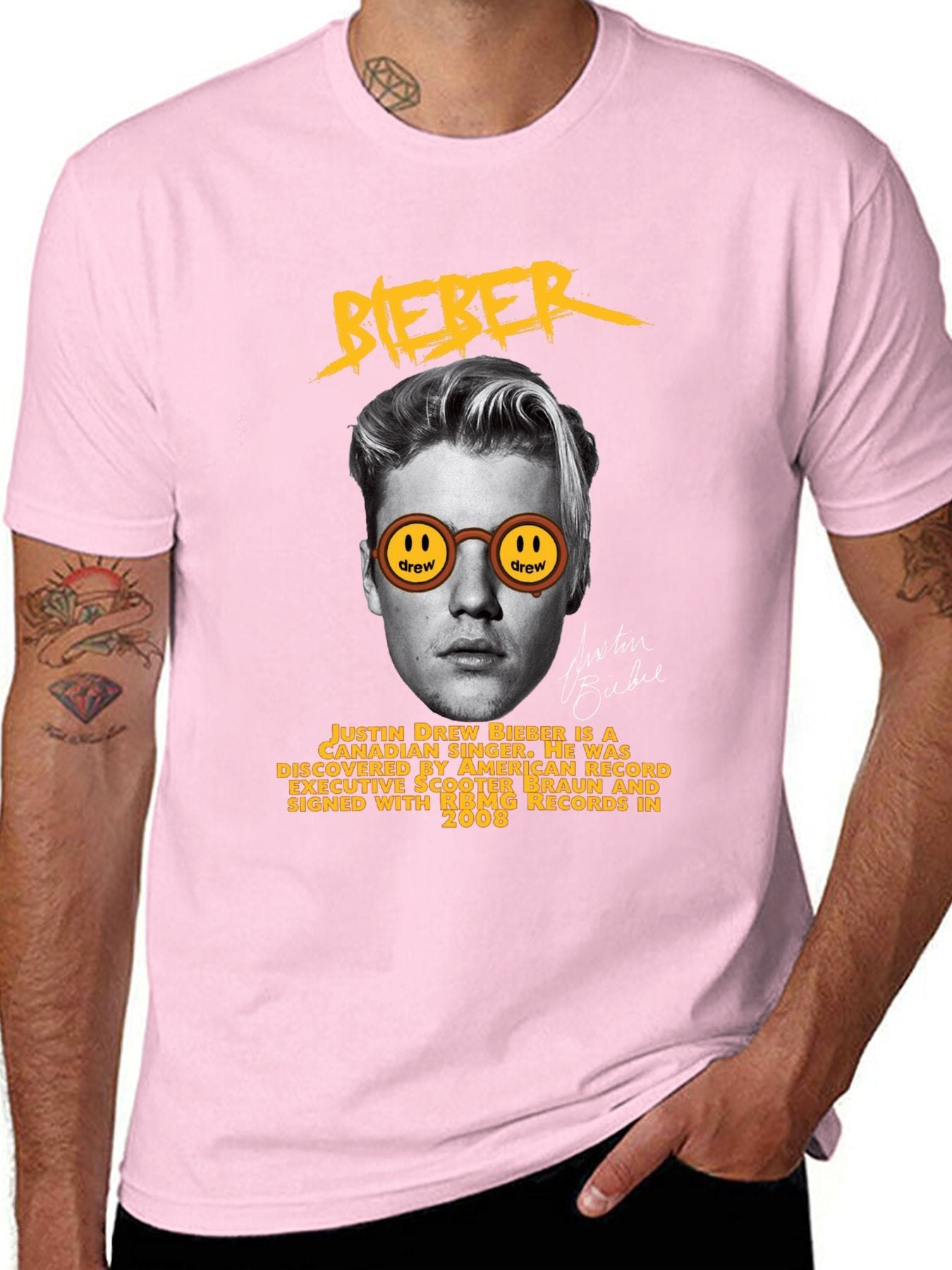 Music Unisex Cotton T-Shirt with Front Heat Transfer Print Xbbxo2q4v5ye