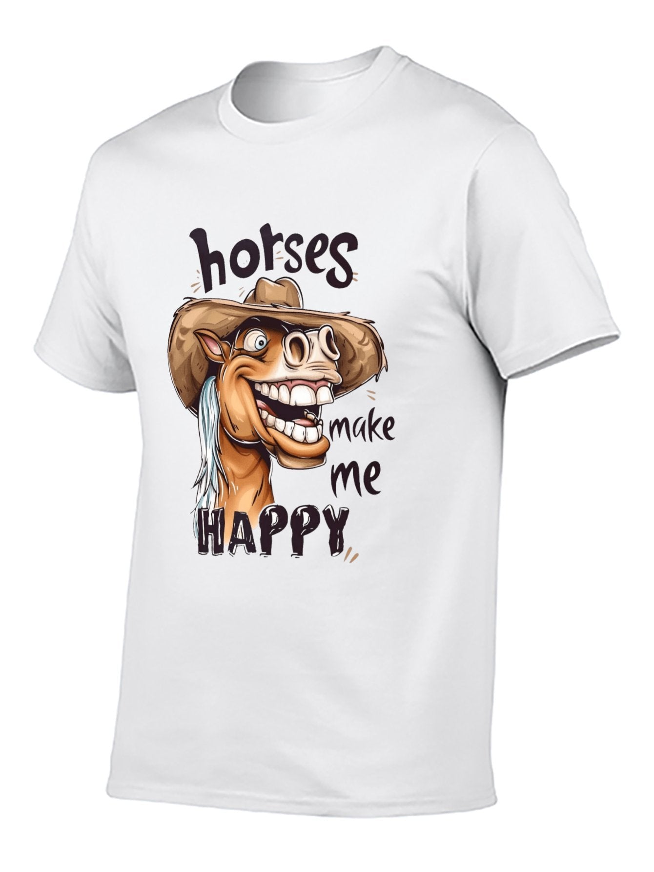 Funny Animals Unisex Cotton T-Shirt with Front Heat Transfer Print Xg2wd2lpy0g1