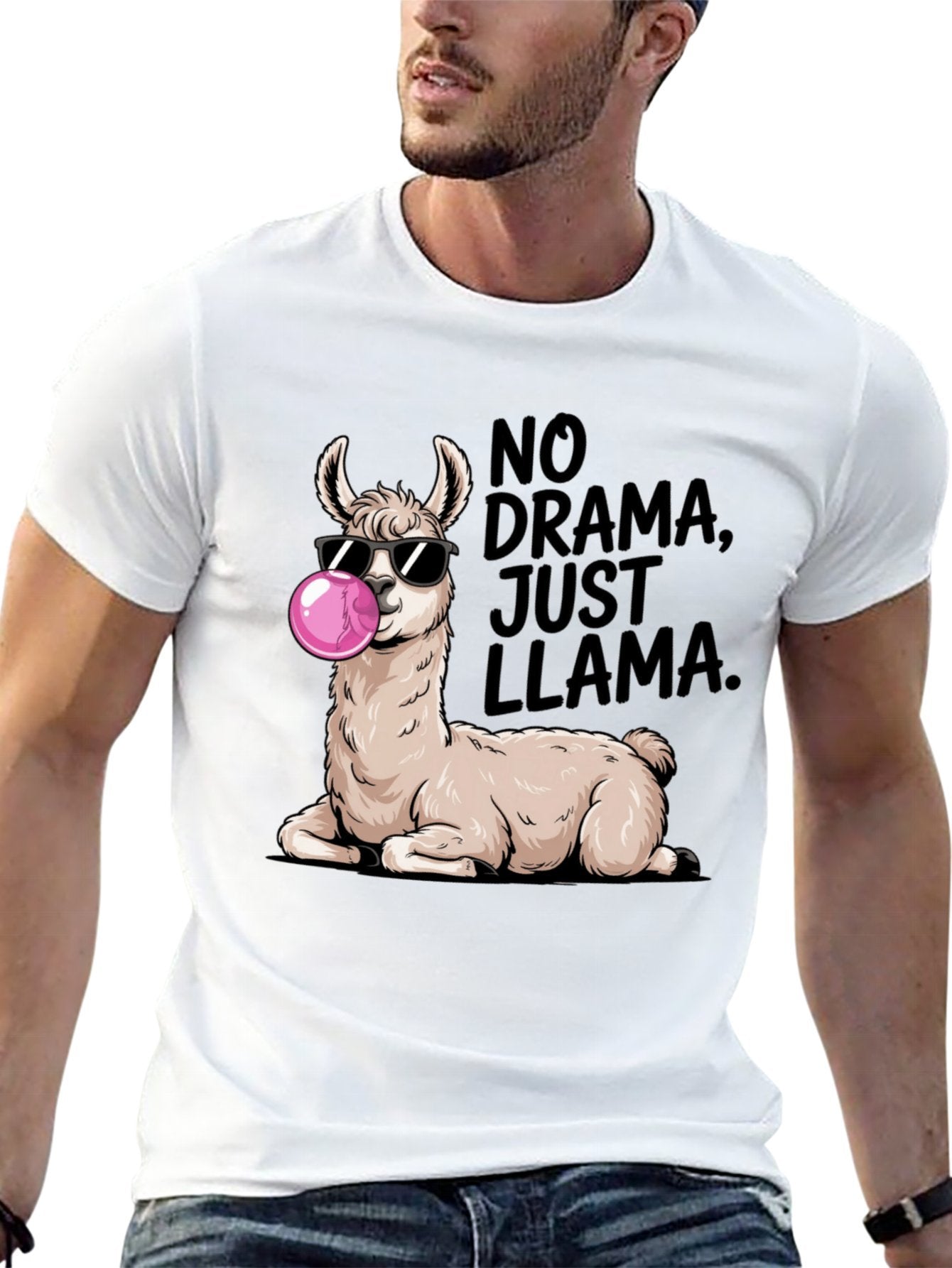 Funny Animals Unisex Cotton T-Shirt with Front Heat Transfer Print Xg2wd2qm6jrx