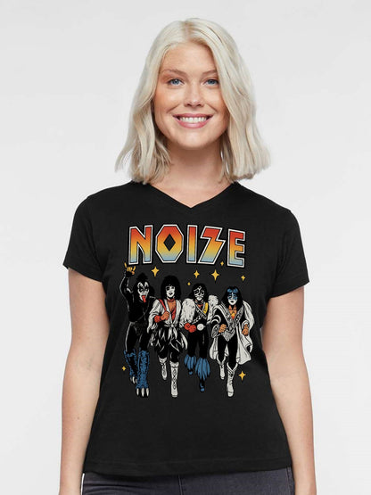 V-neck Women's Cotton T-shirt NOISE